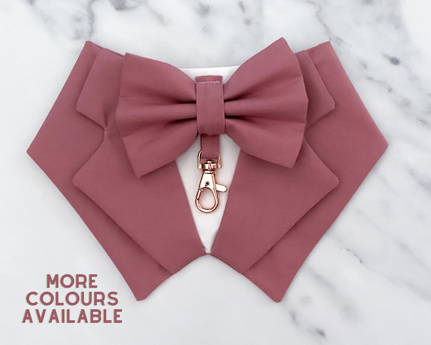 Wedding Dog Tuxedo Bandana: Dusty Pink Suit for Pet Ring Bearer