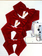 Wine Red Velvet Dog Tuxedo Bandana: Wedding Ring Bearer Outfit
