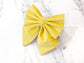 Pastel Yellow velvet dog bow, Available in sailor bow and bow tie style, Optional upgrade to Dog Collar Bow Set, Bright Yellow Pet Bow