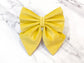 Pastel Yellow velvet dog bow, Available in sailor bow and bow tie style, Optional upgrade to Dog Collar Bow Set, Bright Yellow Pet Bow