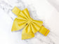 Pastel Yellow velvet dog bow, Available in sailor bow and bow tie style, Optional upgrade to Dog Collar Bow Set, Bright Yellow Pet Bow
