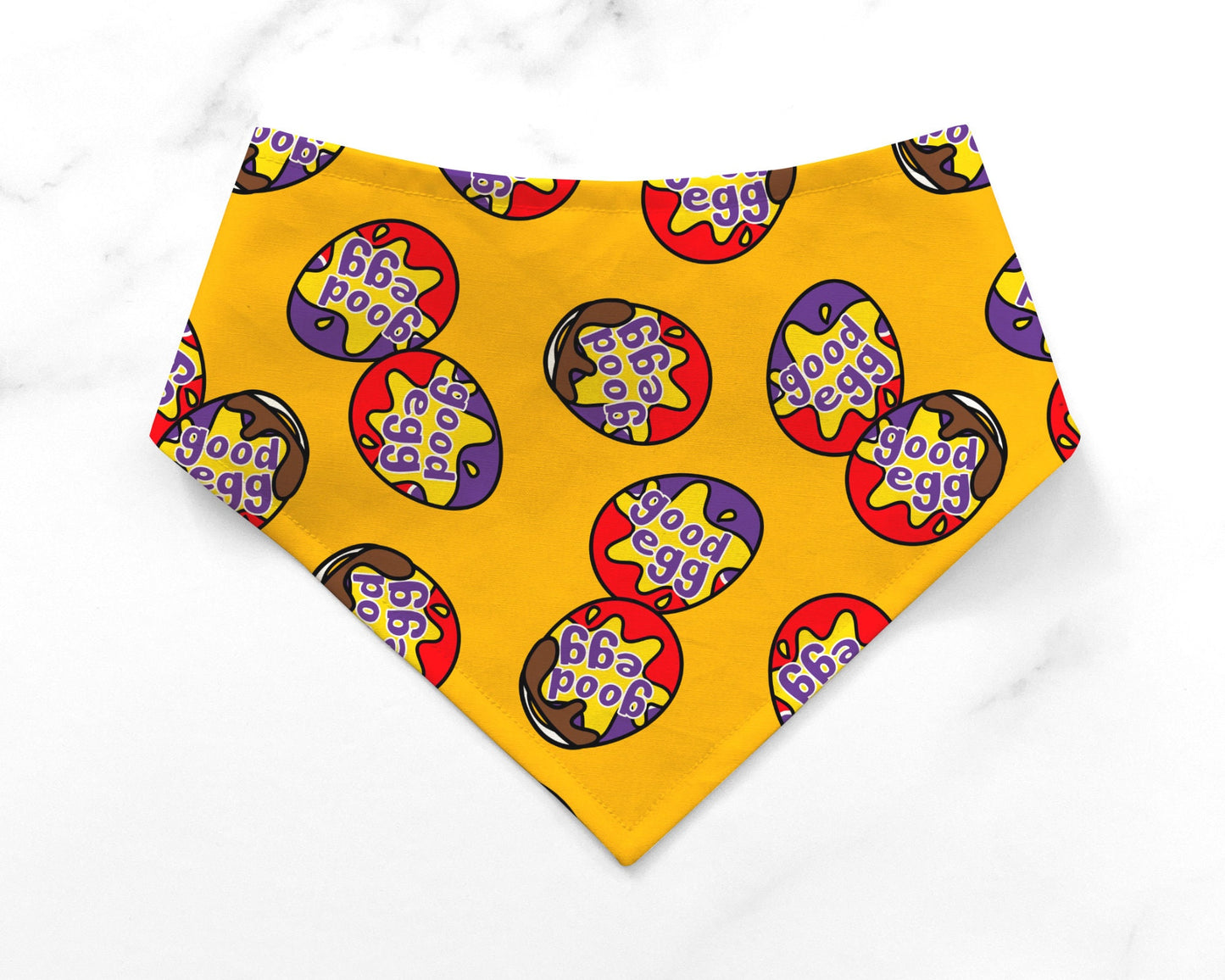 Easter Dog Bandana – Yellow Easter Egg Dog Scarf  – Yellow Spring Dog Bandana – Girl or boy dog bandana – Puppy dog bandana
