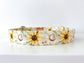 Summer Sunflower Dog Bow  – Available in Bow Tie and Sailor Bow – Optional to Upgrade with Matching Collar – Boho Sunflower bow