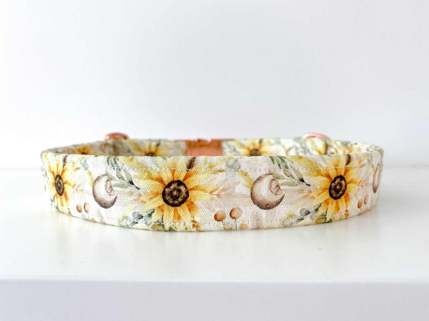 Summer Sunflower Dog Bow  – Available in Bow Tie and Sailor Bow – Optional to Upgrade with Matching Collar – Boho Sunflower bow