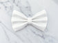 Ivory Wedding Dog Bow, Silk Satin, Bow Tie or Sailor Bow