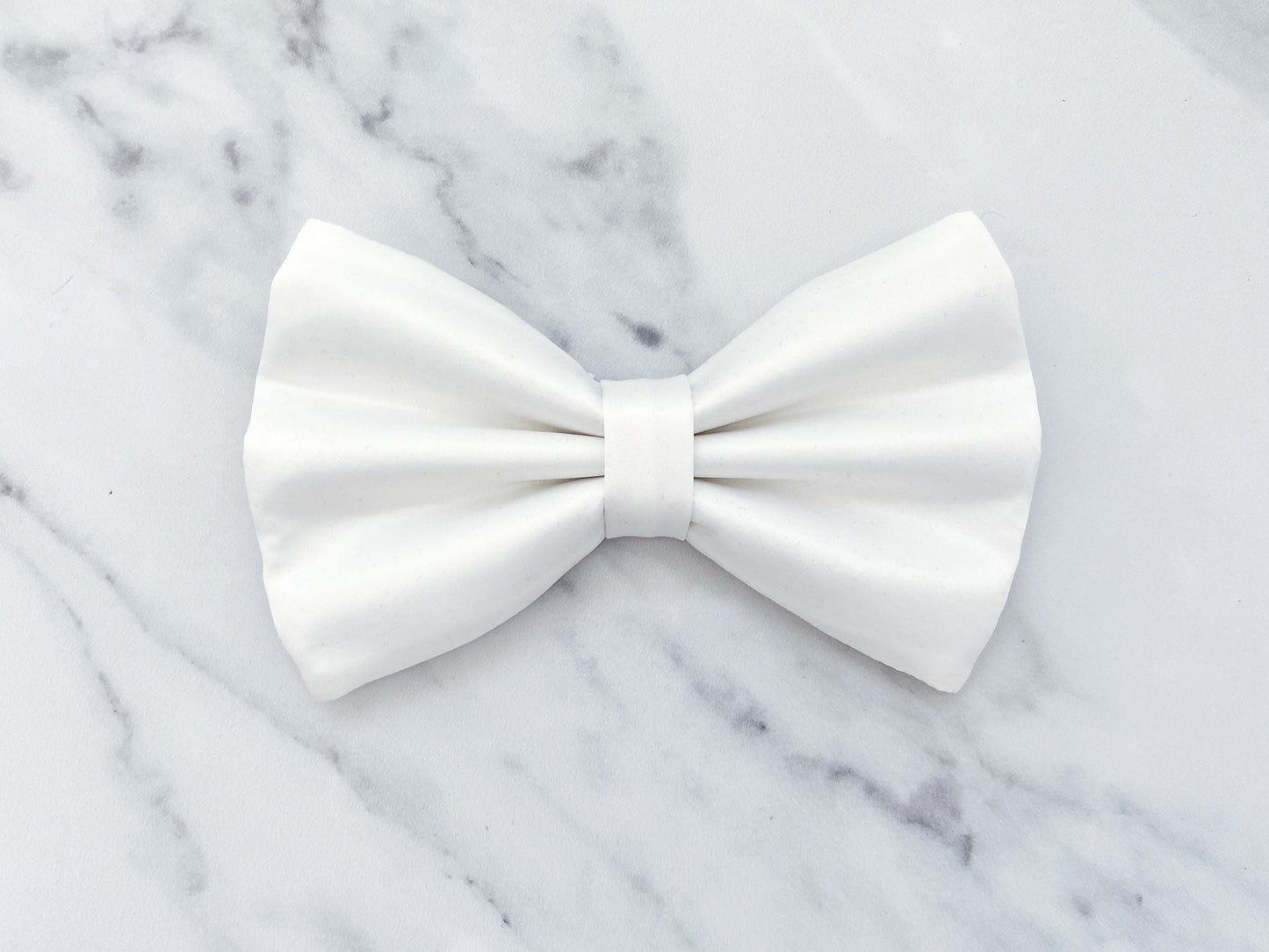 Ivory Wedding Dog Bow, Silk Satin, Bow Tie or Sailor Bow