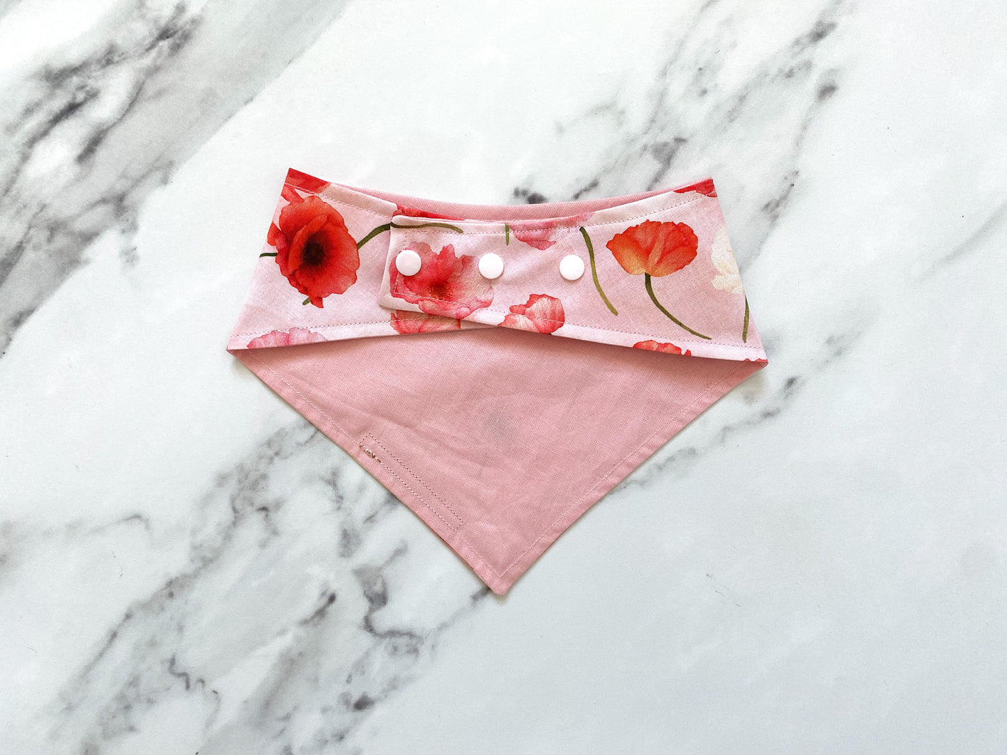 Remembrance Day Poppy Dog Bandana – Wildflower Poppy Pet Bandana – Girl Puppy Dog Bandana