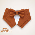 Terracotta Dog Wedding Tuxedo Bandana, Ring Bearer Attire for Pup of Honour