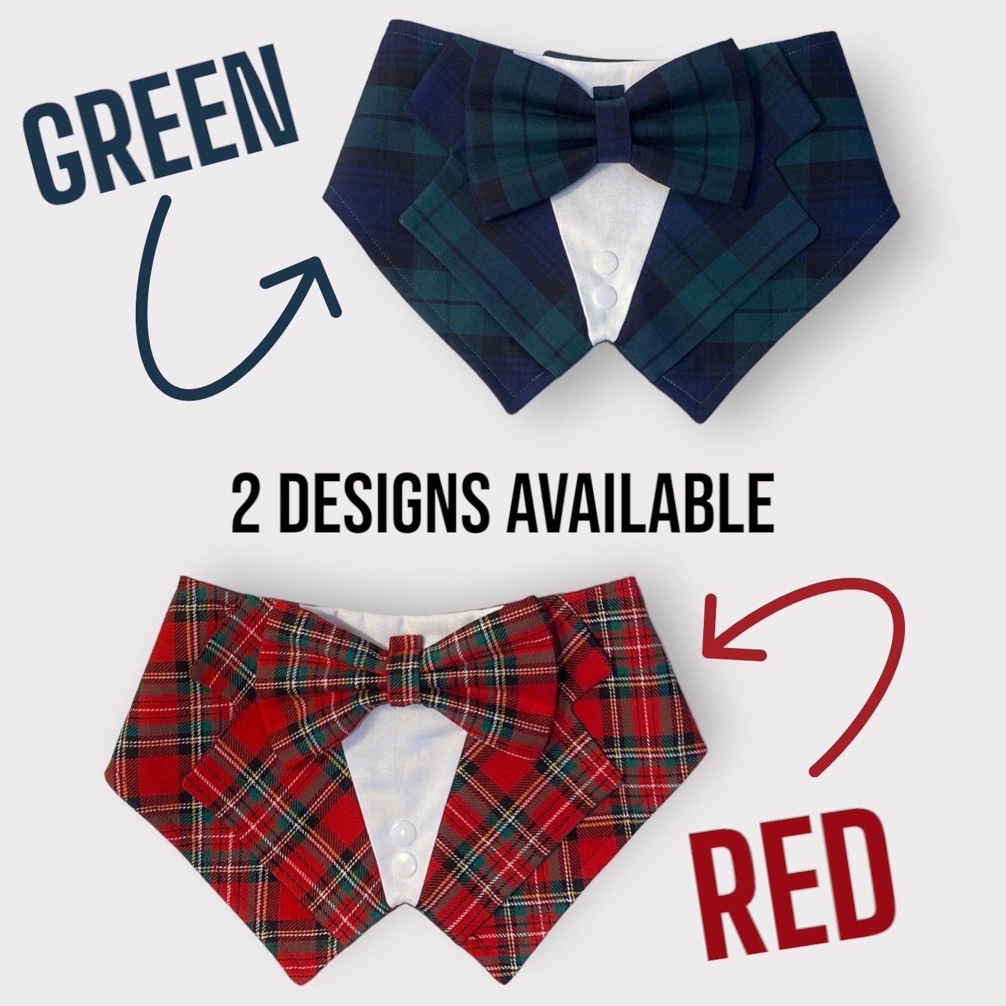 Black Watch Tartan Dog Tuxedo Bandana, Scottish Checks Dog Waistcoat for Clan Campbell