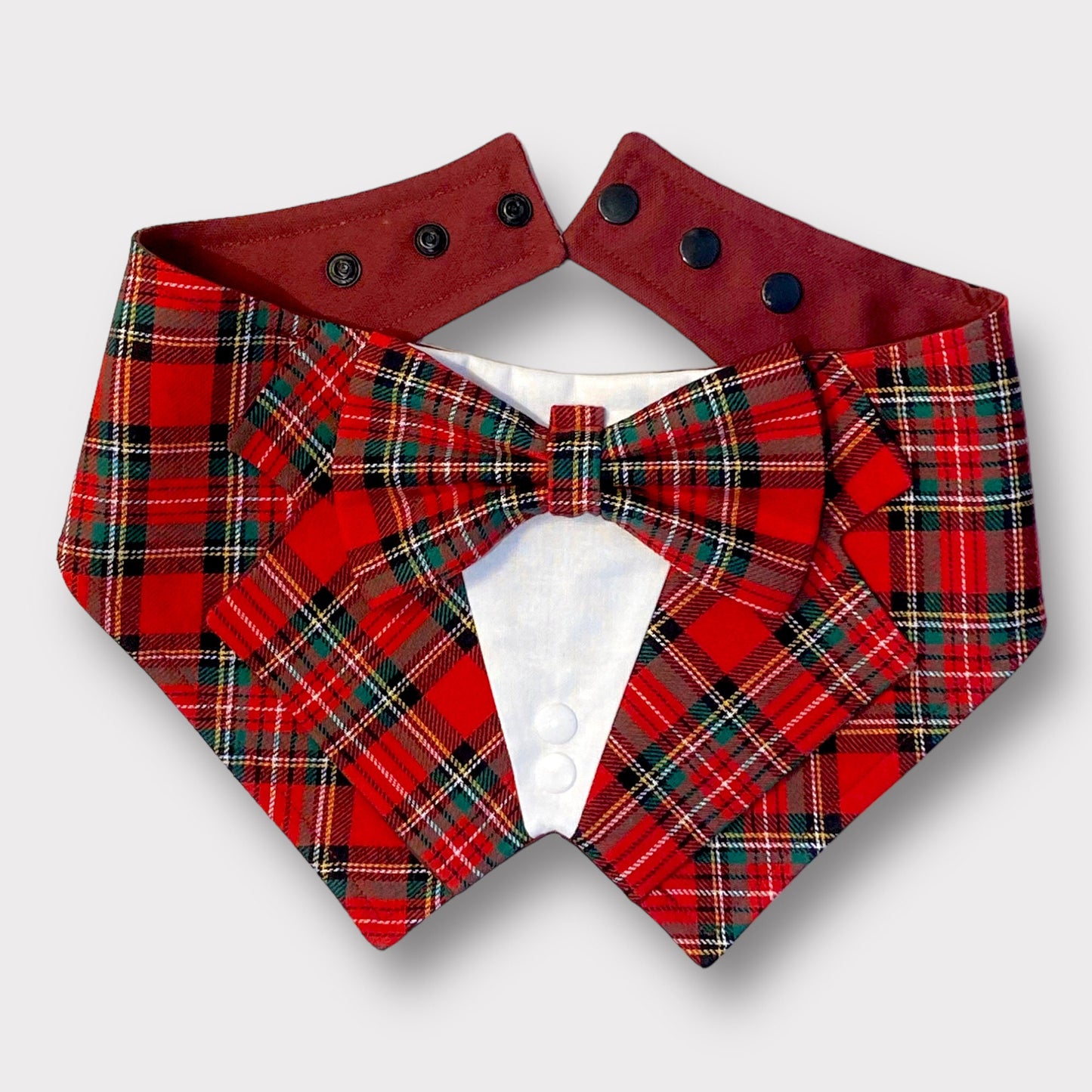 Royal Stewart Tartan Dog Tuxedo Bandana, Scottish Checks Wedding Waistcoat for Clan Stewart