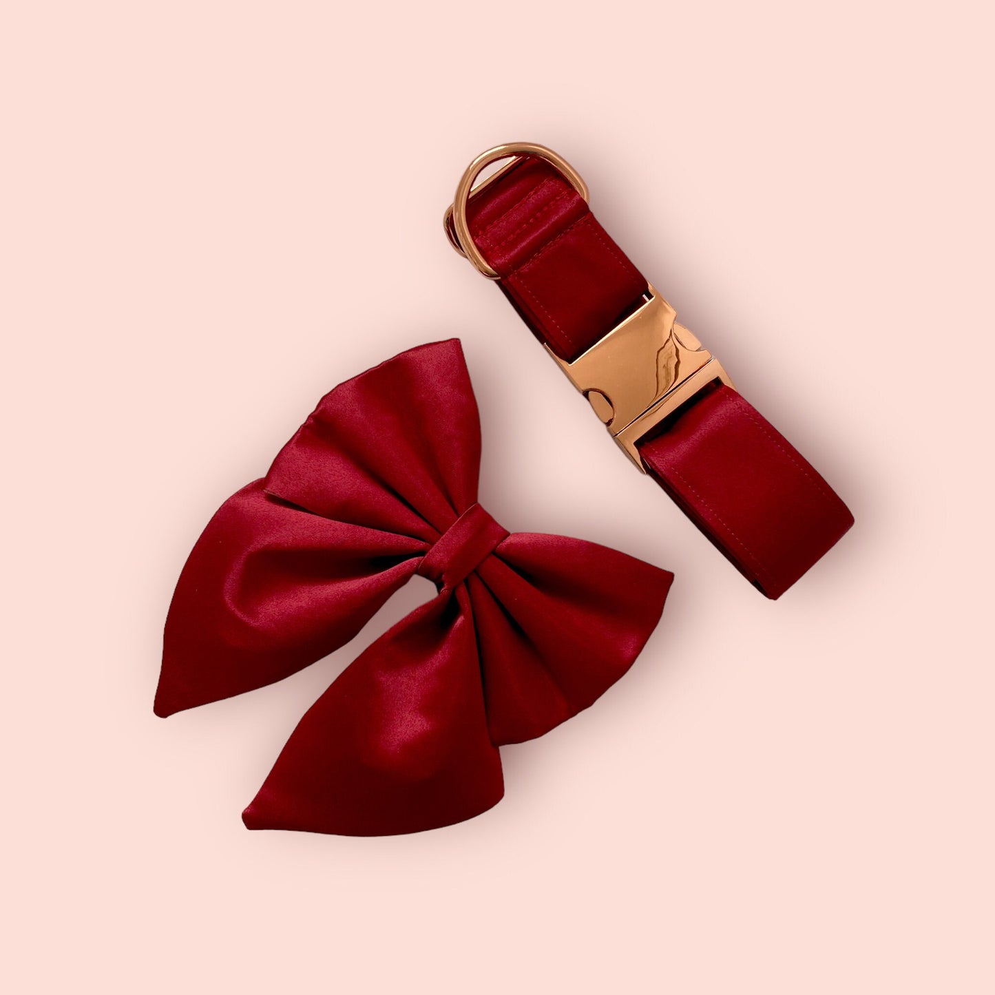 Burgundy Red Christmas Dog Bow, Available in sailor bow and bow tie styles, optional upgrade to bow collar bundle, festive seasons pet bow