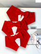 Bright Red Velvet Wedding Dog Tuxedo Bandana, Christmas Tuxedo Suit For Pets, Ring Bearer Outfit