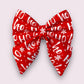 Christmas Dog Sailor Bow – Red "Ho Ho Ho" Cotton
