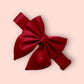 Burgundy Red Christmas Dog Bow, Available in sailor bow and bow tie styles, optional upgrade to bow collar bundle, festive seasons pet bow