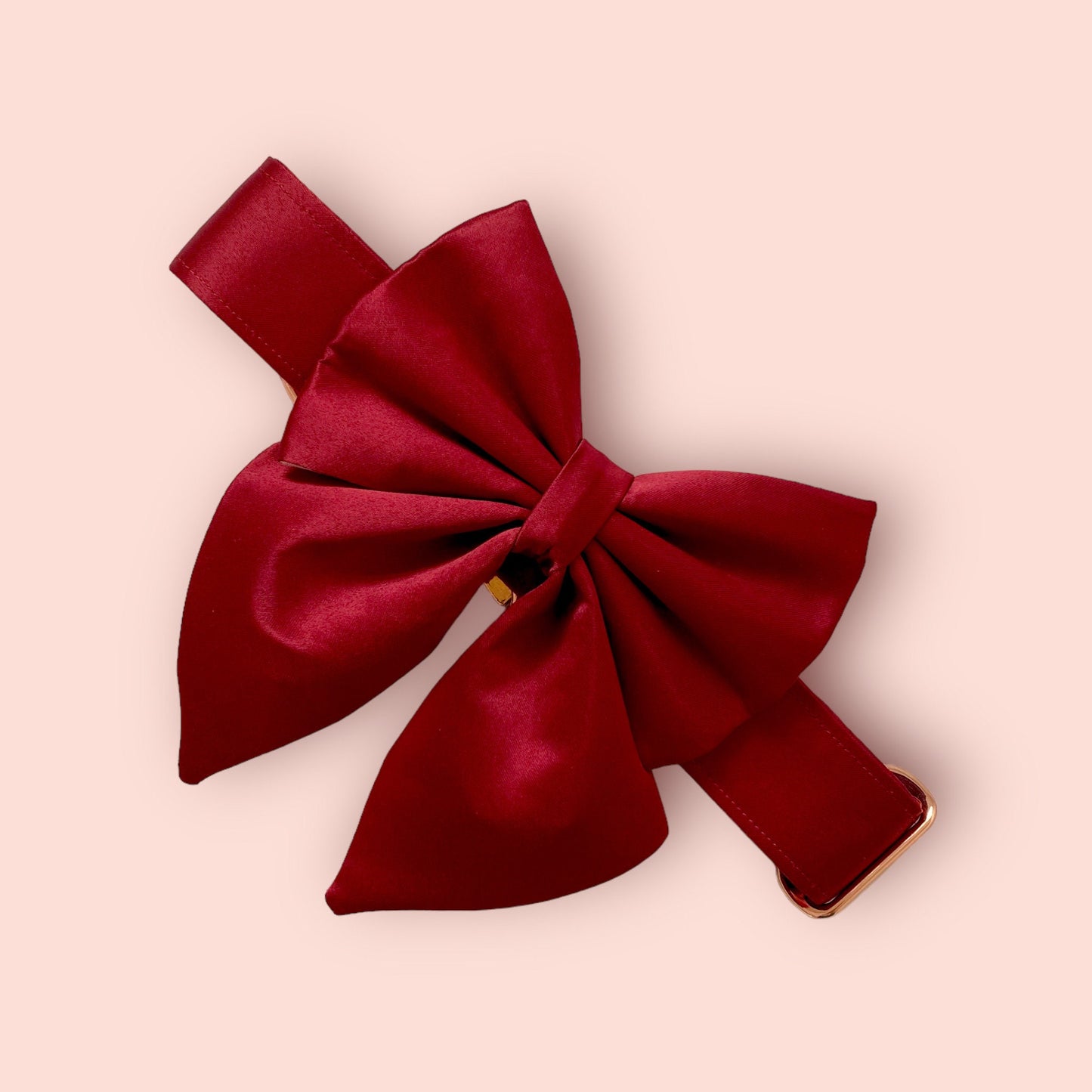 Burgundy Red Christmas Dog Bow, Available in sailor bow and bow tie styles, optional upgrade to bow collar bundle, festive seasons pet bow