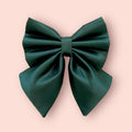 Forest Green Christmas Dog Bow, Available in sailor bow and bow tie styles, optional upgrade to bow collar bundle, festive seasons pet bow