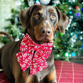 Christmas Dog Sailor Bow – Red "Ho Ho Ho" Cotton