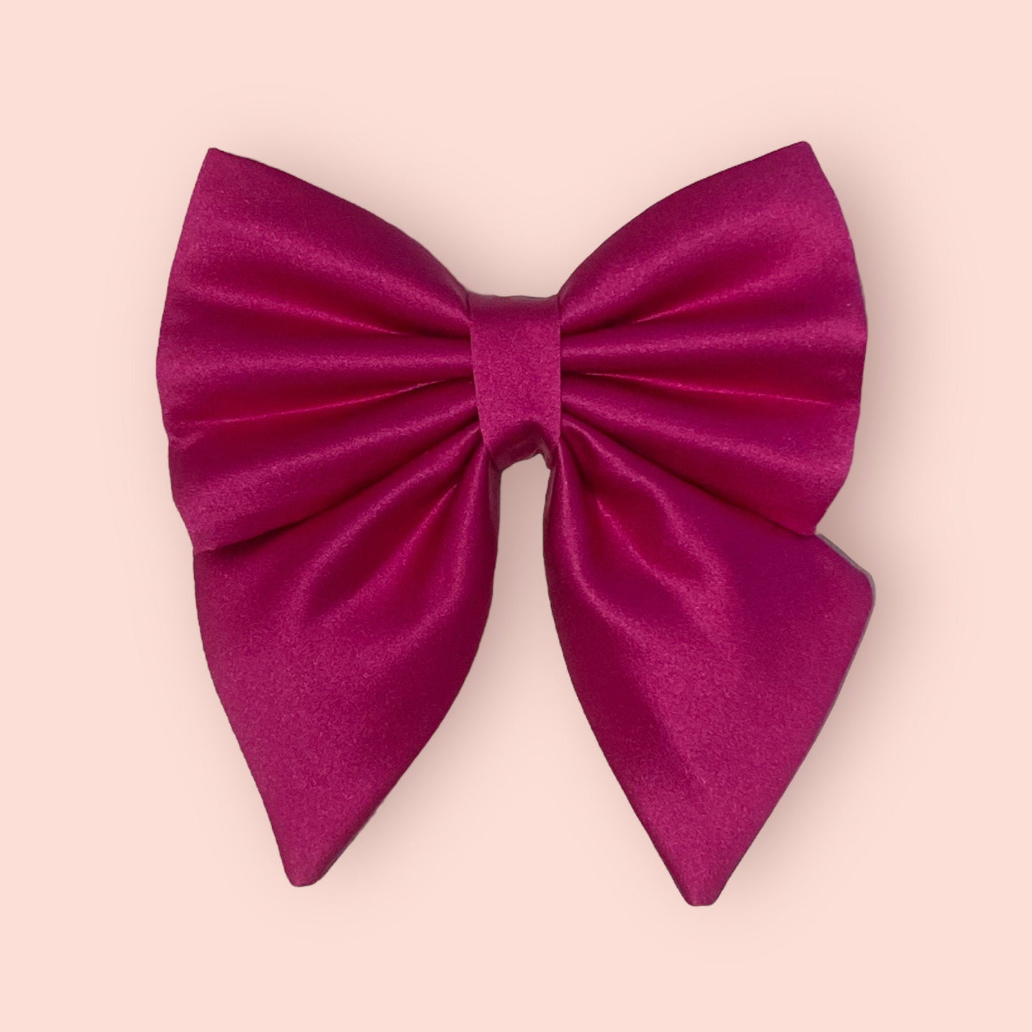 Cerise Silk Satin Dog Bow, Available in Bow Tie and Sailor Bow
