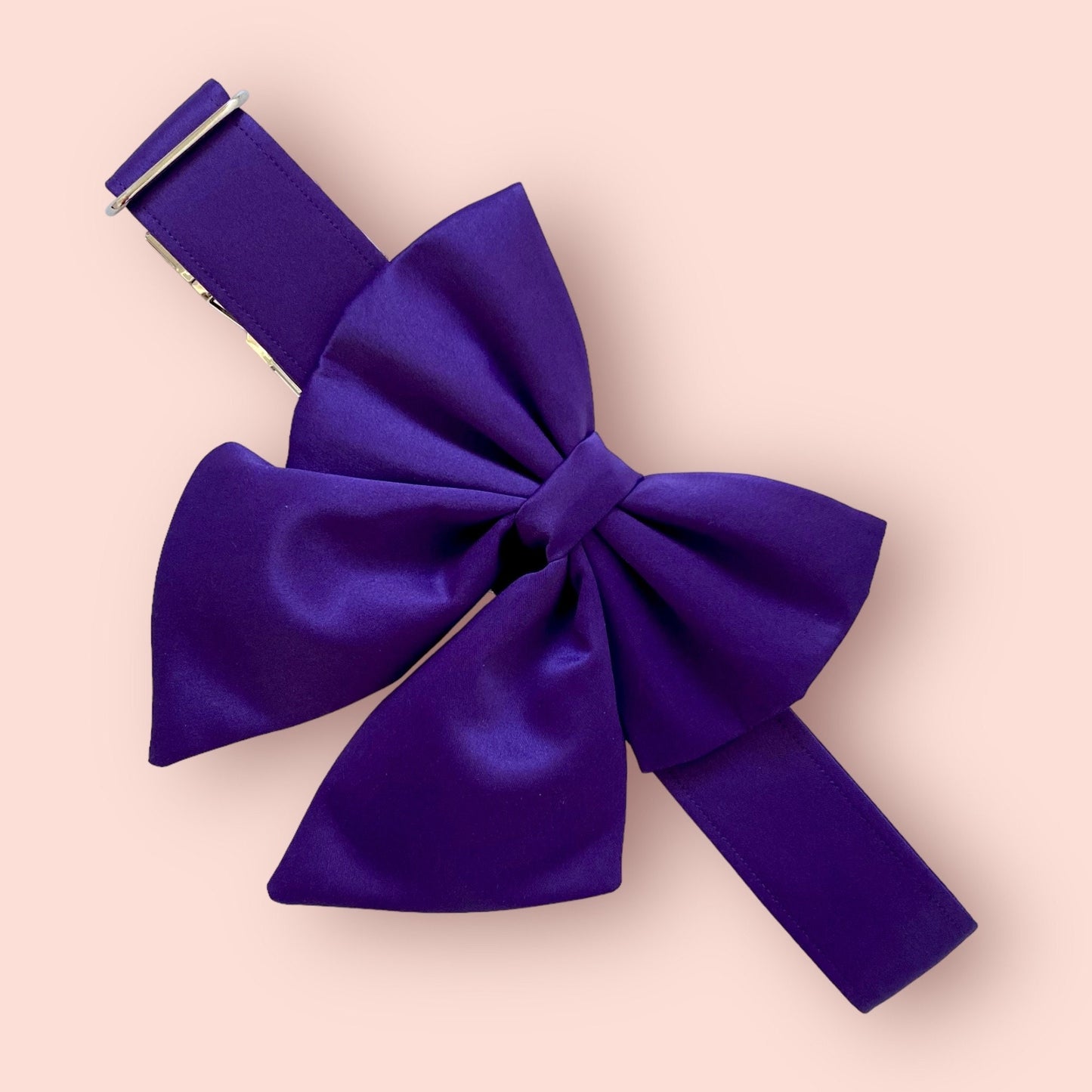 Purple Dog Bow, Available in Sailor bow and Bow Tie Style, Violet Dog Collar and Bow set, luxurious dog bow, optional with collar
