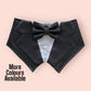 Black Silk Satin Wedding Dog Tuxedo | Black Wedding Pet Tuxedo Bandana  | Dog Wedding Ring Bearer | Luxury Wedding Pet Attire