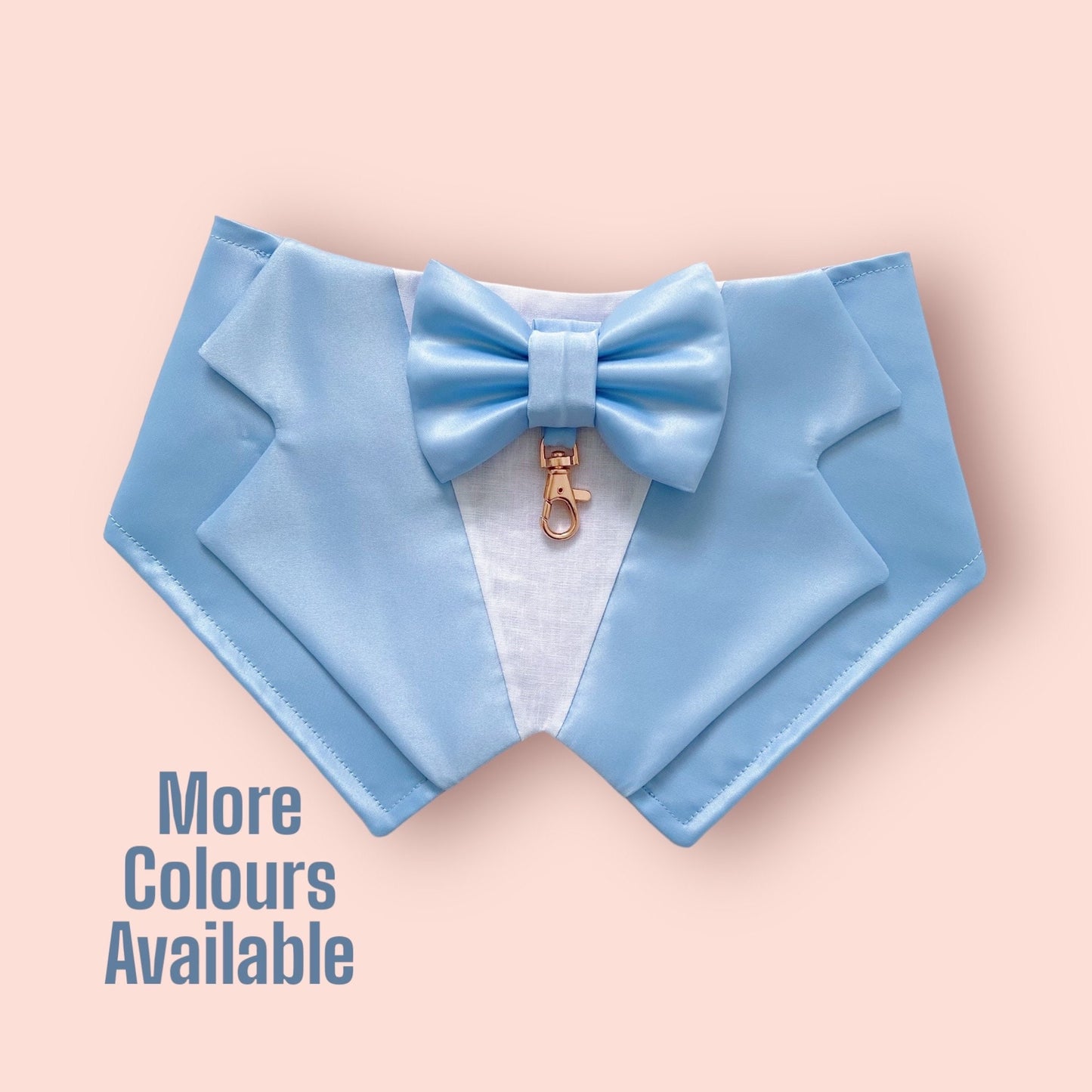 Light Blue Silk Satin Wedding Dog Tuxedo, Sky Blue Wedding Pet Tuxedo Bandana, Dog Wedding Ring Bearer, Luxury Wedding Pet Attire,