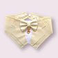 Cream Wedding Dog Tuxedo Bandana, Ring Bearer Pet Suit