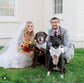 Light Grey Wedding Dog Bandana: Pet Ring Bearer Tuxedo Outfit