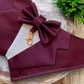 Plum Satin Dog Tuxedo Bandana: Wedding Ring Bearer Attire