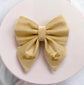 Warm Beige Velvet Dog Bow, Available in Sailor Bow and Bow Tie, Light Gold Velvet Pet Bow, Perfect for Special Occasions, Leash not included