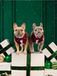 Plum Satin Dog Tuxedo Bandana: Wedding Ring Bearer Attire