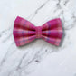 Pink Tartan Dog Bow for Valentine's Day: Bow Tie or Sailor Bow