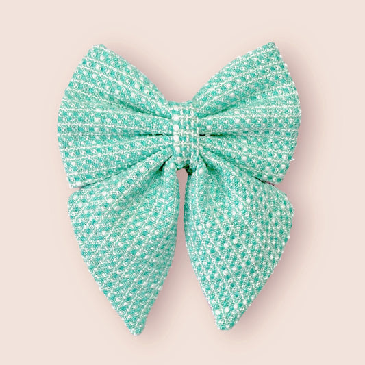 Mint Green Dog Bow for Spring and Easter: Bowtie or Sailor Bow