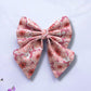 Pink Dahlia Flowers Dog Bow, Pink Floral Dog Bow, Available in Sailor bow and Bow Tie Style, Spring and Summer Dog Bow, Big Dog Bows