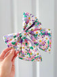 Purple Daisy Dog Bow for Spring: Bowtie or Sailor Bow