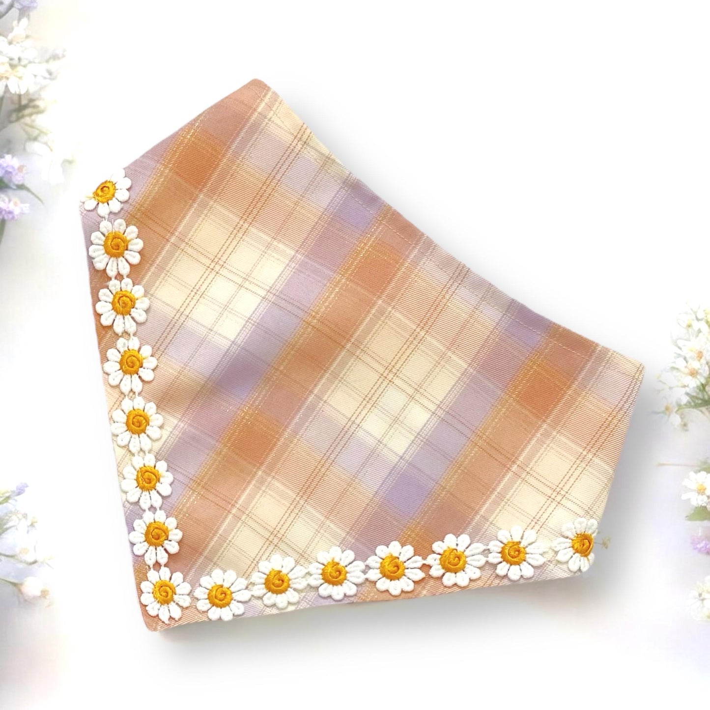 Spring Daisy Flower Dog Bandana