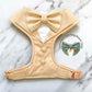 Bespoke Navy Dog Tuxedo Harness with Burgundy Bowtie: Formal Pet Wedding Suit