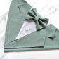 Sage Green Dog Tuxedo Bandana: Wedding Ring Bearer Outfit, Handmade in Norfolk