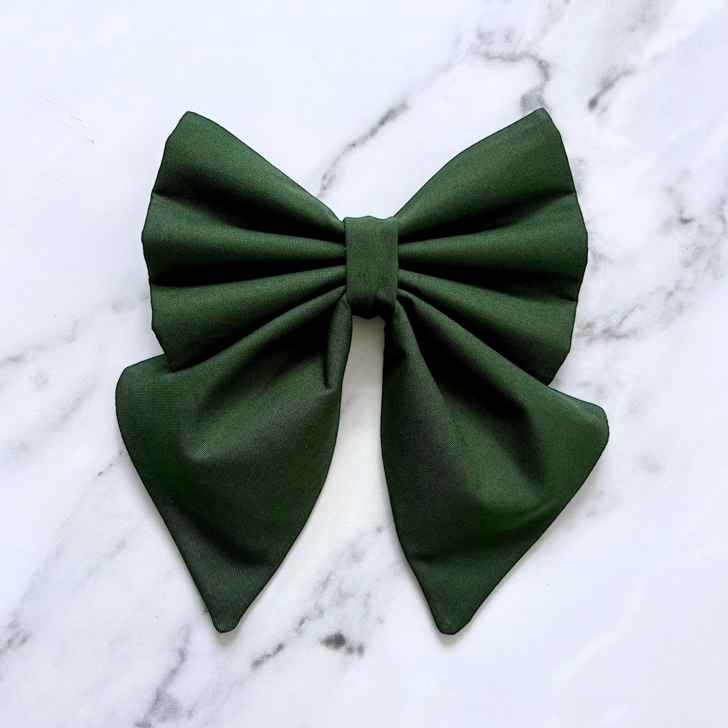 Dark Green Dog Bow Tie or Sailor Bow: Wedding Party Collar Accessory