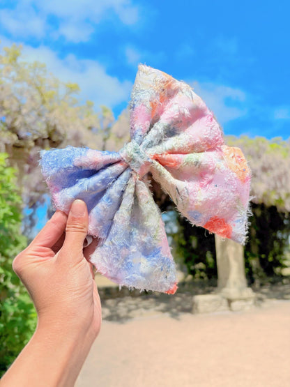 Summer Garden dog bow, Pastel Garden Dog Bow, available in sailor bow and bow tie styles, perfect for spring and summer