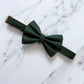 Dark Green Dog Bow Tie or Sailor Bow: Wedding Party Collar Accessory