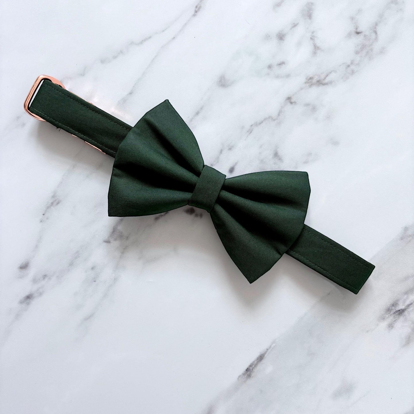 Dark Green Dog Bow Tie or Sailor Bow: Wedding Party Collar Accessory