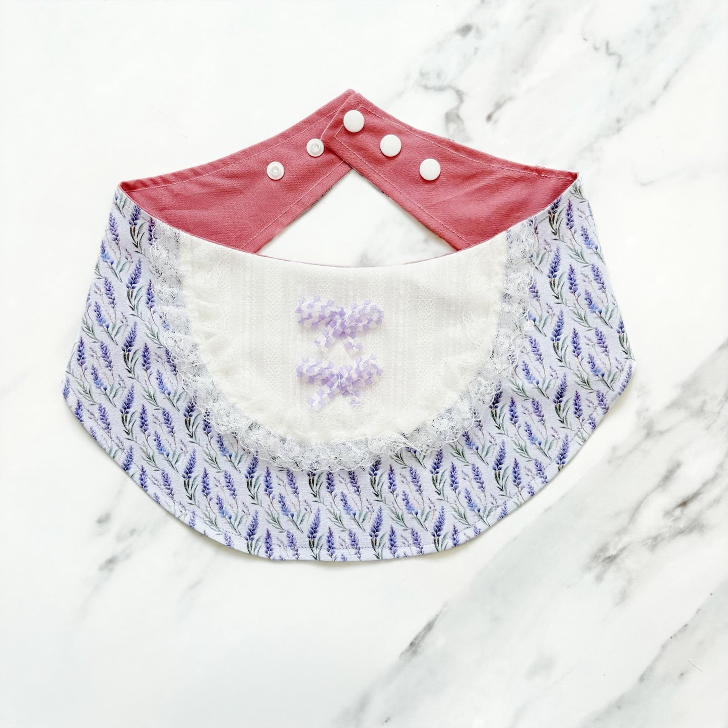 Purple Lavender Dog Bandana with bow