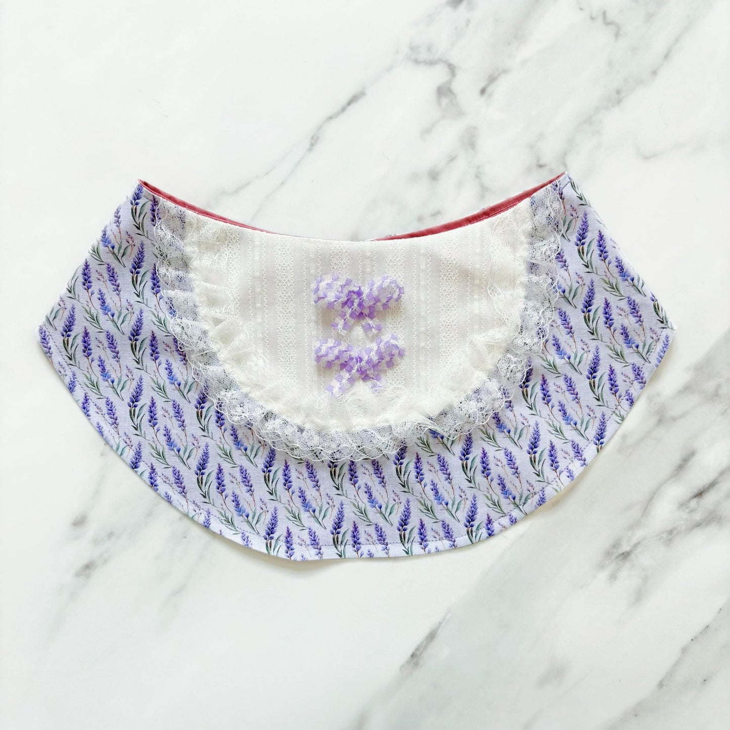 Purple Lavender Dog Bandana with bow