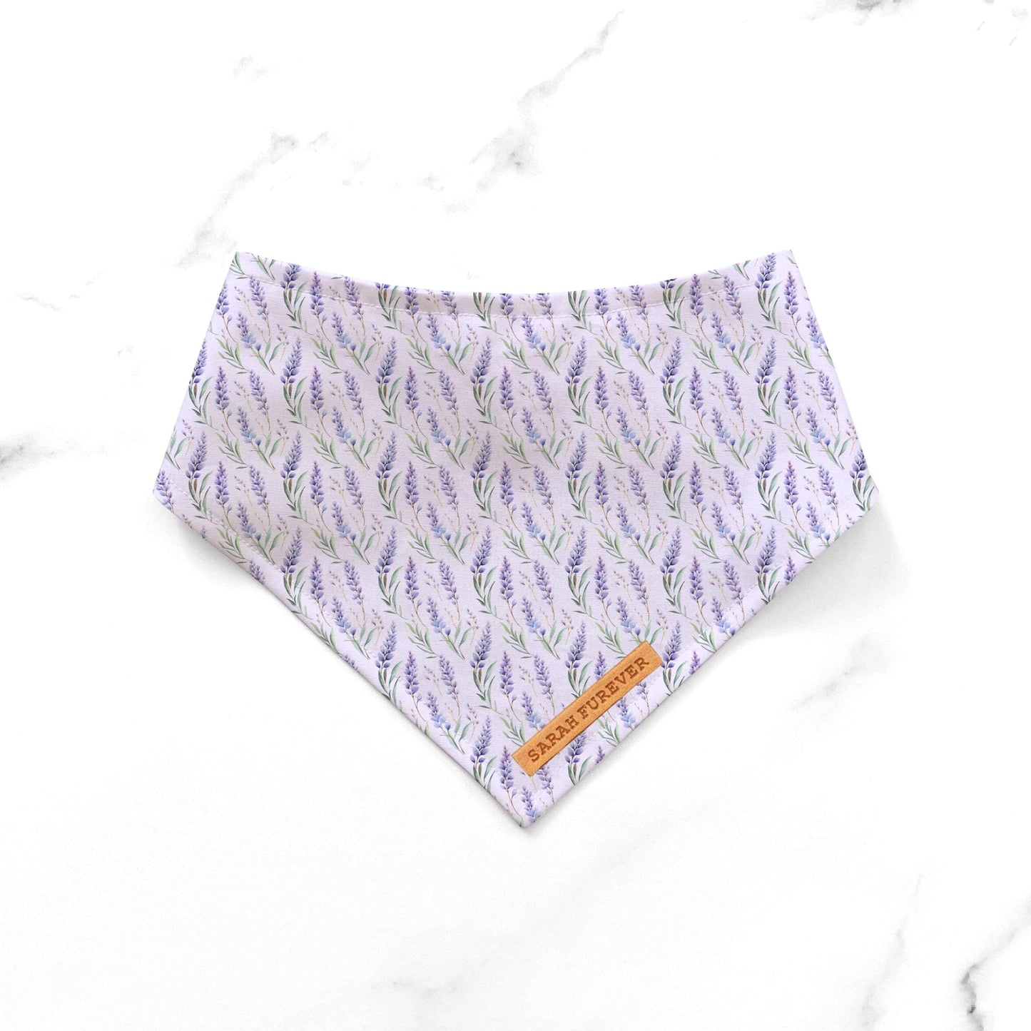 Purple Lavender Print Dog Bandana