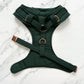 Bespoke Dark Green Dog Tuxedo Harness: Wedding Pup Ring Bearer Outfit