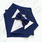 Navy Blue Wedding Dog Tuxedo Bandana: Handmade Pet Ring Bearer Outfit