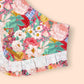 Dahlia Flower Dog Bandana with Ruffles