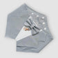 Light Grey Wedding Dog Bandana: Pet Ring Bearer Tuxedo Outfit