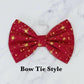 Christmas Red Dog Bow, Available in sailor bow and bow tie styles
