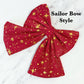 Christmas Red Dog Bow, Available in sailor bow and bow tie styles
